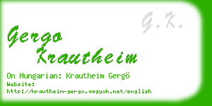 gergo krautheim business card