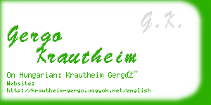 gergo krautheim business card